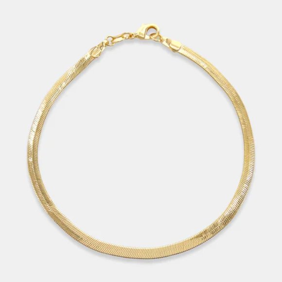 SueSue Jewelry - New 18K Gold Filled Herringbone Ankle Bracelet Anklet.